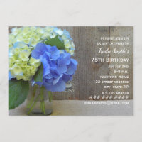 Blue Hydrangeas Mature Birthday Party