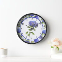 Blue Hydrangeas Original Botanical Art Framed