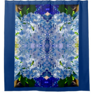 Blue Hydrangeas Pattern Shower Curtain
