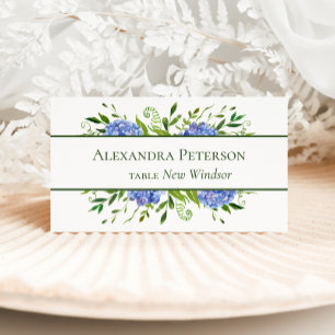 Blue Hydrangeas Place Cards