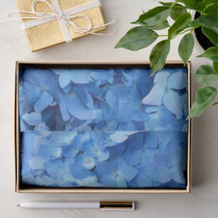 Blue Hydrangeas Real Flowers Tissue Paper