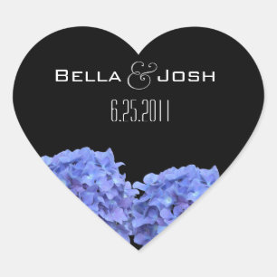Blue Hydrangeas Wedding Stickers