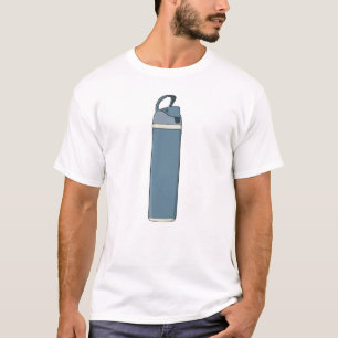 Blue Hydration Water Bottle Gym T-Shirt