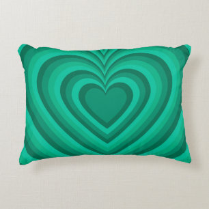 Blue Hypnotic Heart Love Pattern Decorative Cushion
