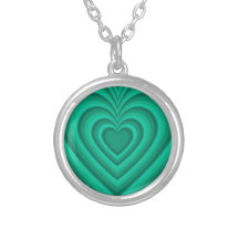Blue Hypnotic Heart Necklace