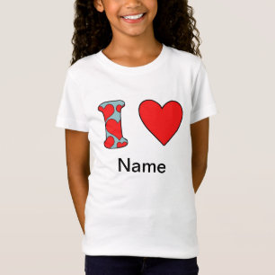 blue i love costomized T-Shirt