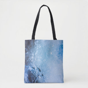 Blue Ice Abstract Art Photo Tote Bag