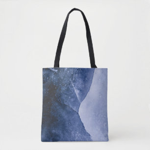 Blue Ice Abstract Art Photograph Tote Bag