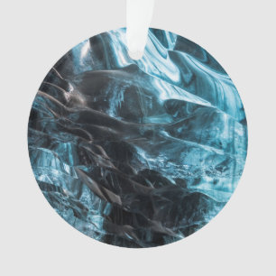 Blue Ice Abstract In Ice Cave Ornament