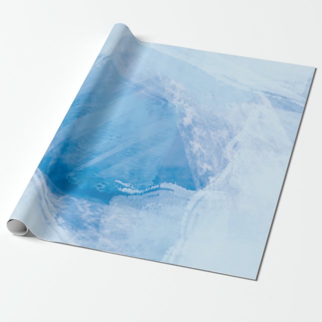 blue ice abstract wrapping paper (Unrolled)