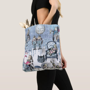 Blue Ice Alice in Wonderland Modern Elegant Tote Bag