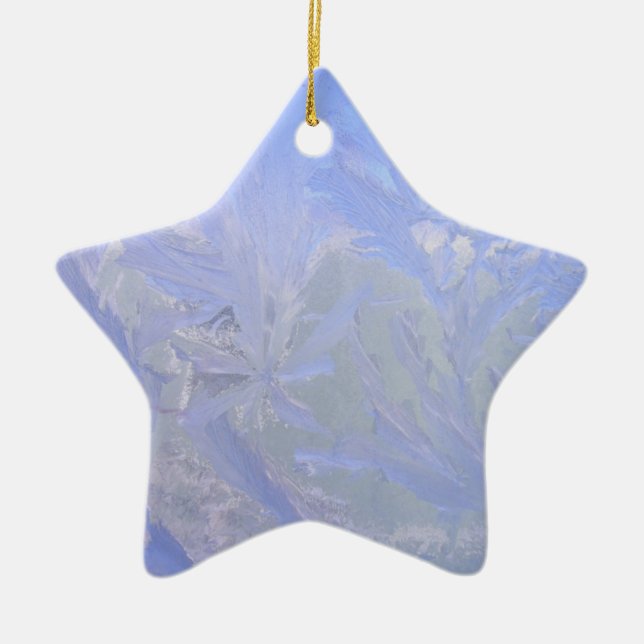 Blue ice ceramic tree decoration (Front)