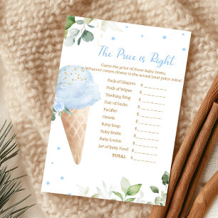 Blue Ice Cream Baby Shower The Price Is Right Game