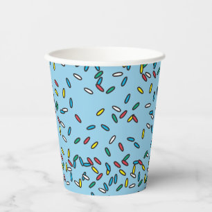 Blue Ice Cream Colourful Sprinkles Paper Cups