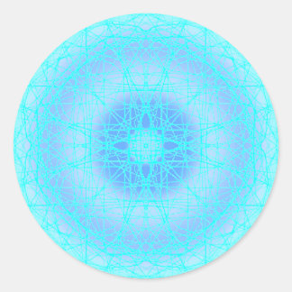 Blue Ice Cross Ball Classic Round Sticker