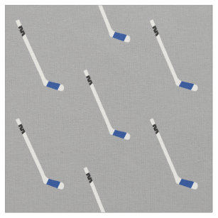 Blue Ice Hockey Stick Pattern Fabric