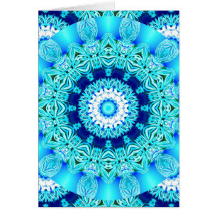 Blue Ice Lace Doily, Abstract Aqua
