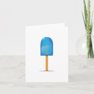 Blue Ice Lolly Holiday Card