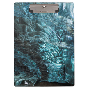 Blue ice of an ice cave, Iceland Clipboard