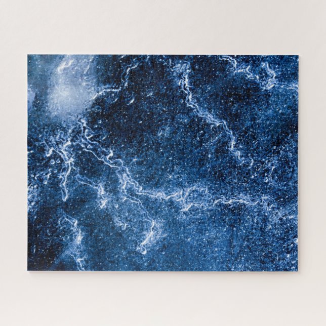 Blue Ice Structure Impossible adult Jigsaw Puzzle (Horizontal)