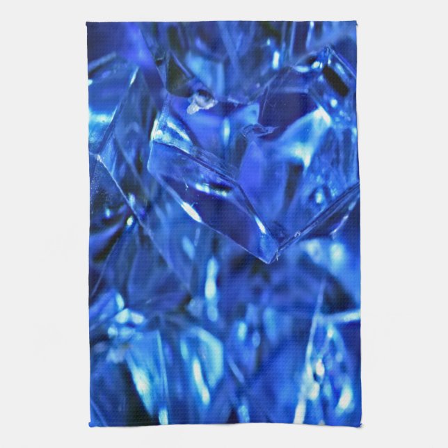 Blue ice tea towel (Vertical)