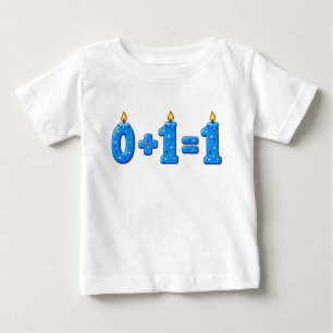 Blue Icing First Birthday Candle Baby T-Shirt