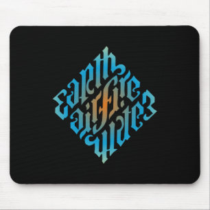 Blue Illuminati Elements Symbol Mouse Mat