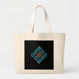 Blue Illuminati Symbol Large Tote Bag