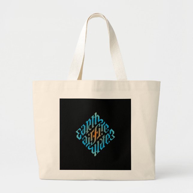 Blue Illuminati Symbol Large Tote Bag (Front)