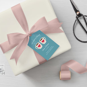 Blue Illustrated Coffee Mugs Perfect Blend Gift Tags