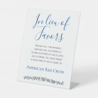 Blue In Lieu Of Favours Donate to Charity Wedding
