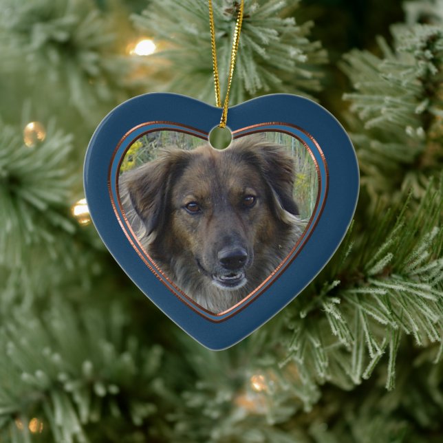 Blue In My Heart Template Pet Memorial Ceramic Tree Decoration (Tree)