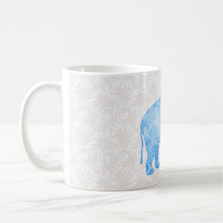 Blue Indian Pattern Elephant Coffee Mug