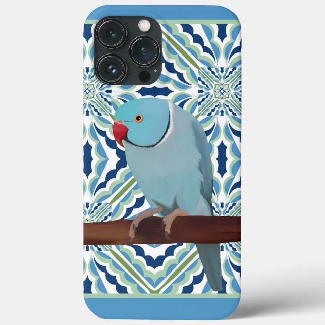 Blue Indian Ringneck Parakeet Case-Mate iPhone Case (Back)