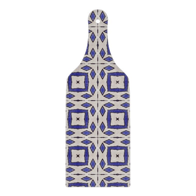 Blue Indigo Azulejo Portuguese Tiles Cutting Board (Front)