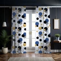 Blue Indigo Gold Polka Dot