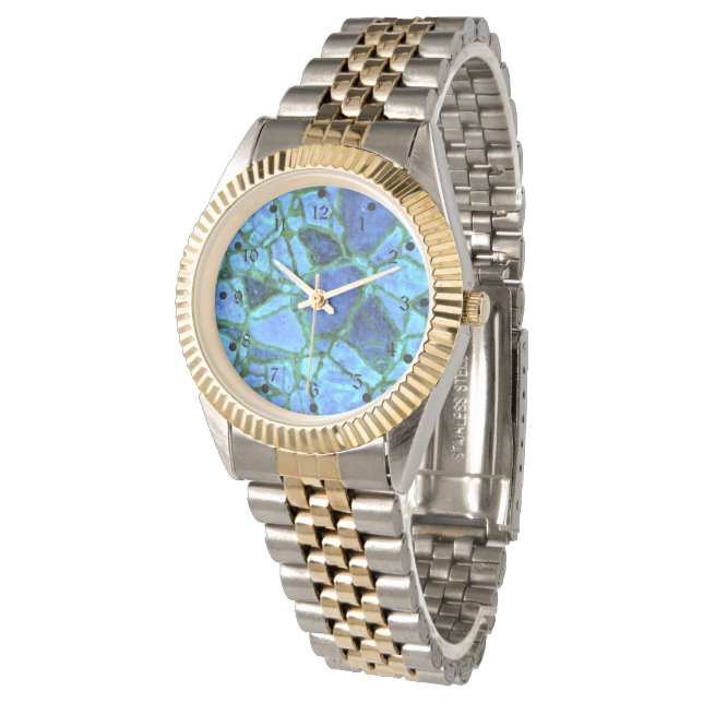 Blue Indigo Mosaic Watch (Angled)