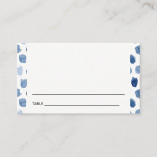 BLUE INDIGO WATERCOLOR BAR BAT MITZVAH PLACE CARDS