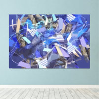 Blue indigo white grey abstract geometric stripes 