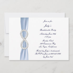 Blue Infinity Bachelorette Party Invitation