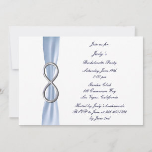 Blue Infinity Bachelorette Party Invitation