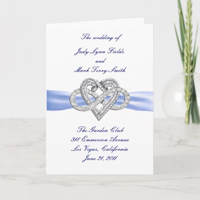 Blue Infinity Heart Program Card (Front)