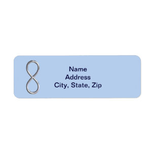 Blue Infinity Wedding Address Labels