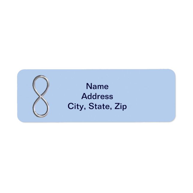 Blue Infinity Wedding Address Labels (Front)