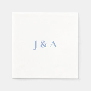 Blue Initials Wedding Napkin