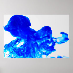 Blue Ink Drop Photography Poster 51x34