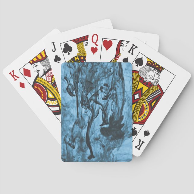 Blue Ink Drop Playing Cards (Back)