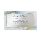 blue ink marble business card