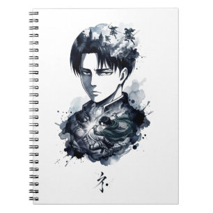 Blue Ink Soldier Portrait Spiral Photo Notebook