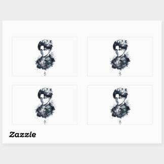 Blue Ink Soldier Portrait Sticker